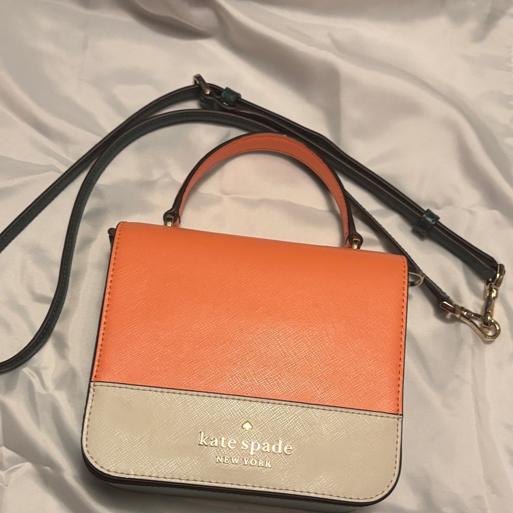 Kate Spade Coral and Cream Crossbody Bag